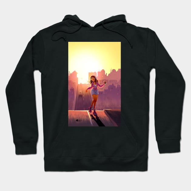 Skates Hoodie by cseguritanart